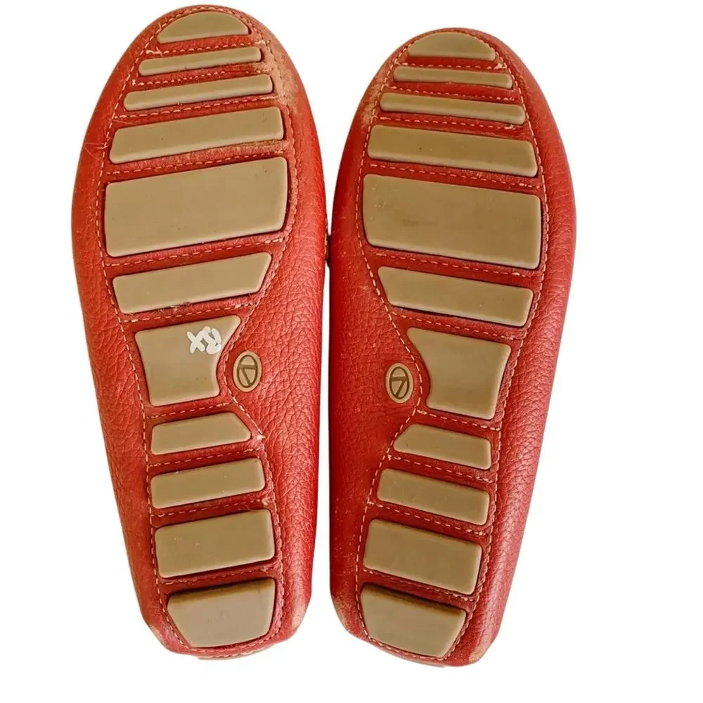 Andacco Isabella Red Brazilian Leather Loafers Size 6 - Picture 7 of 8
